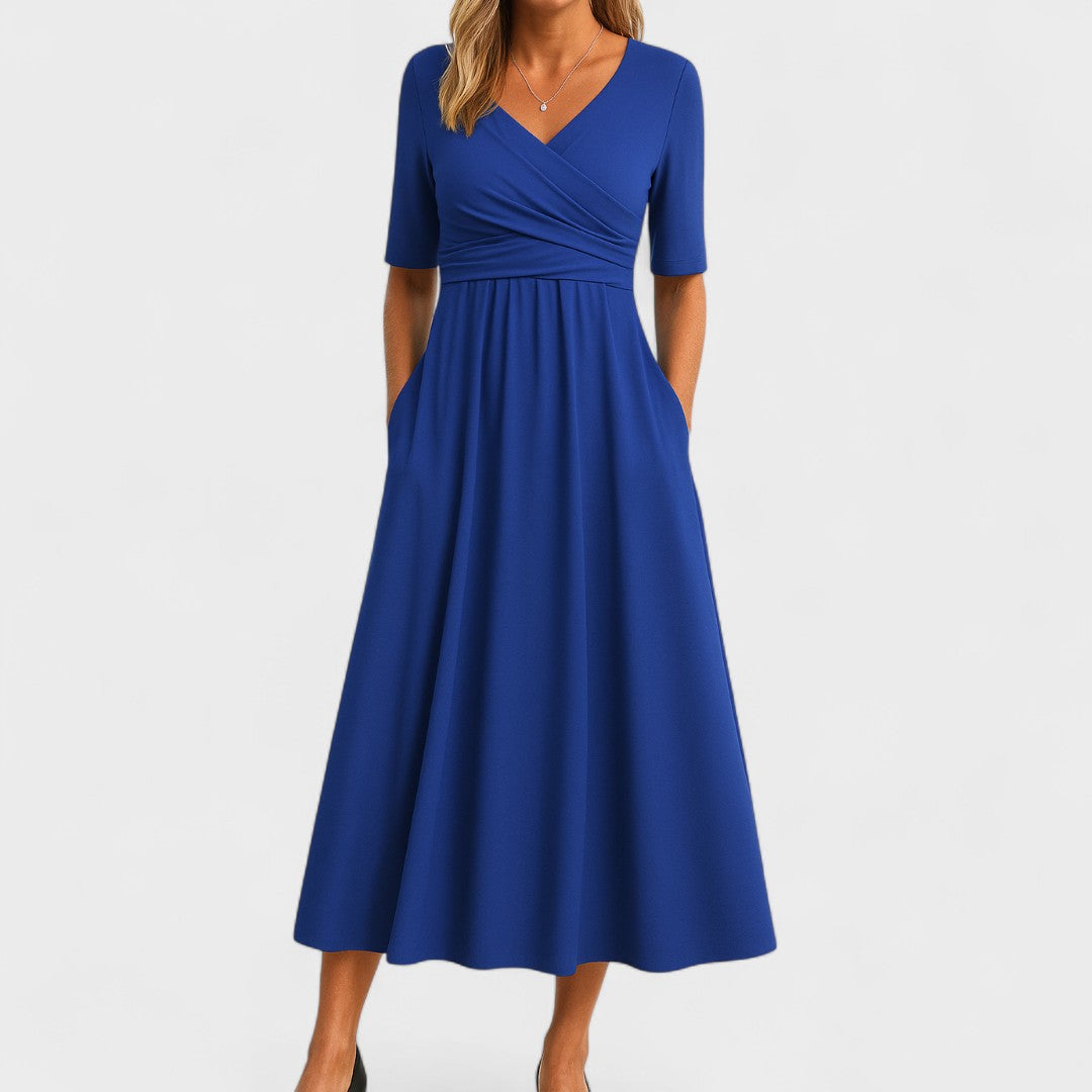 Elegant Sofia Dress – flattering cut that conceals the tummy
