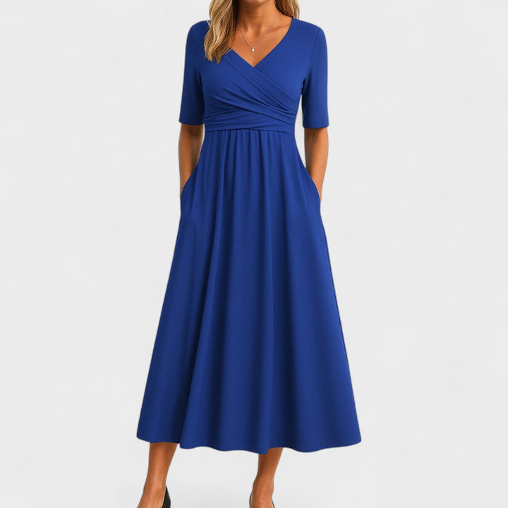 Elegant Sofia Dress – flattering cut that conceals the tummy
