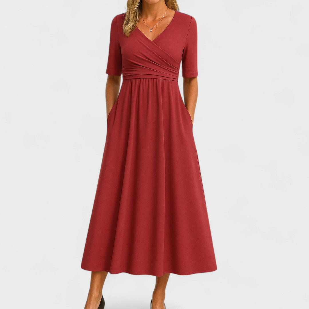 Elegant Sofia Dress – flattering cut that conceals the tummy