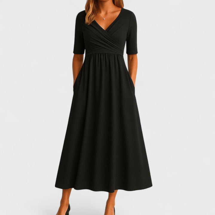 Elegant Sofia Dress – flattering cut that conceals the tummy