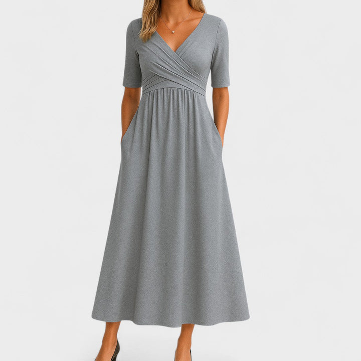 Elegant Sofia Dress – flattering cut that conceals the tummy