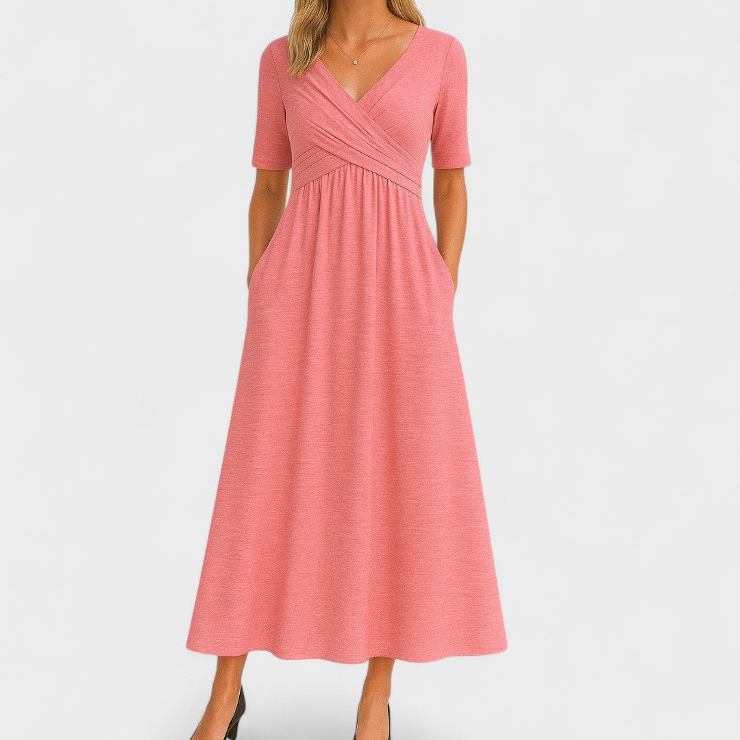 Elegant Sofia Dress – flattering cut that conceals the tummy