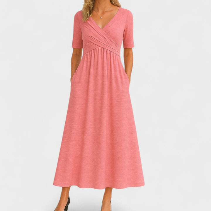 Elegant Sofia Dress – flattering cut that conceals the tummy