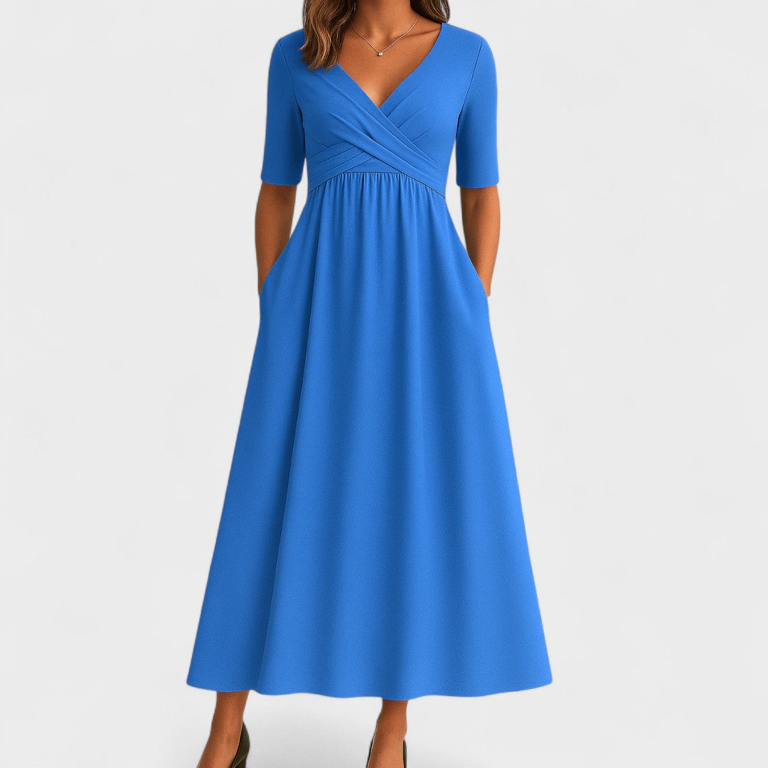 Elegant Sofia Dress – flattering cut that conceals the tummy