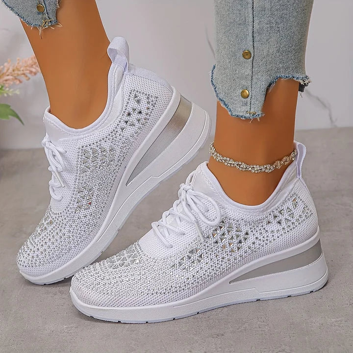 Stella – Orthopedic Women's Sneakers with Elegant Shine