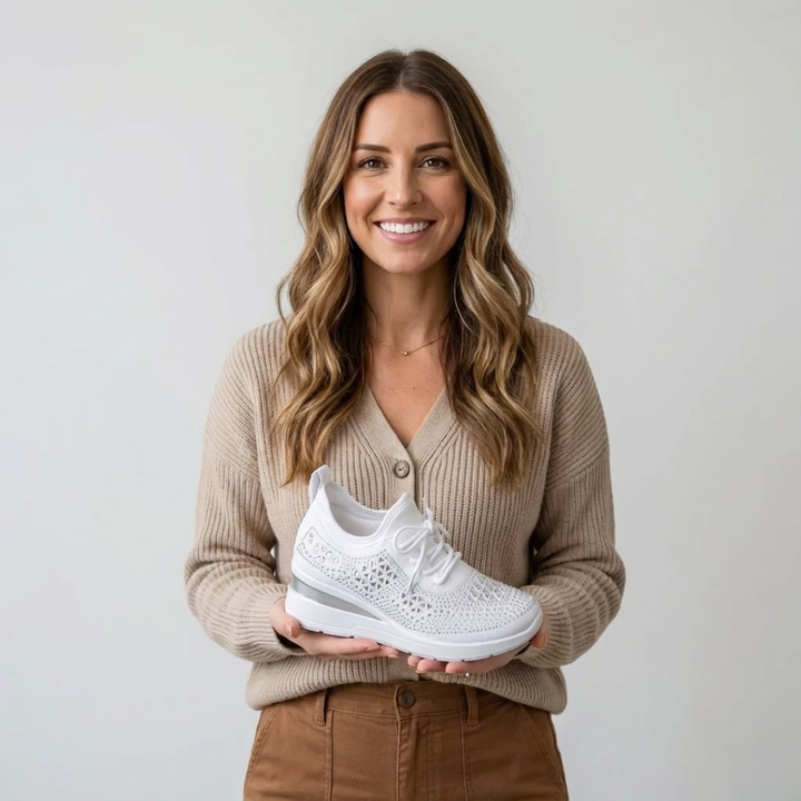 Stella – Orthopedic Women's Sneakers with Elegant Shine