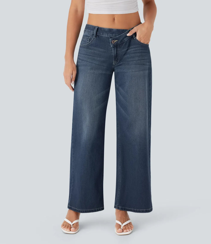 Arden – Casual women's wide-leg jeans in multiple colors