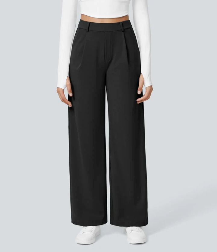 Elara – Elegant Wide-Leg High-Waist Pants