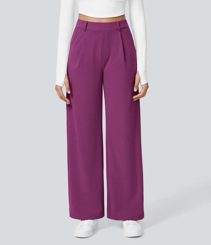 Elara – Elegant Wide-Leg High-Waist Pants