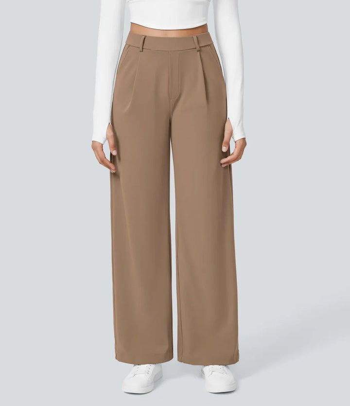 Elara – Elegant Wide-Leg High-Waist Pants