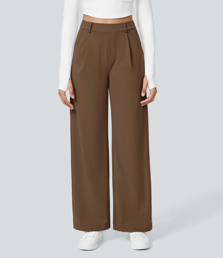 Elara – Elegant Wide-Leg High-Waist Pants