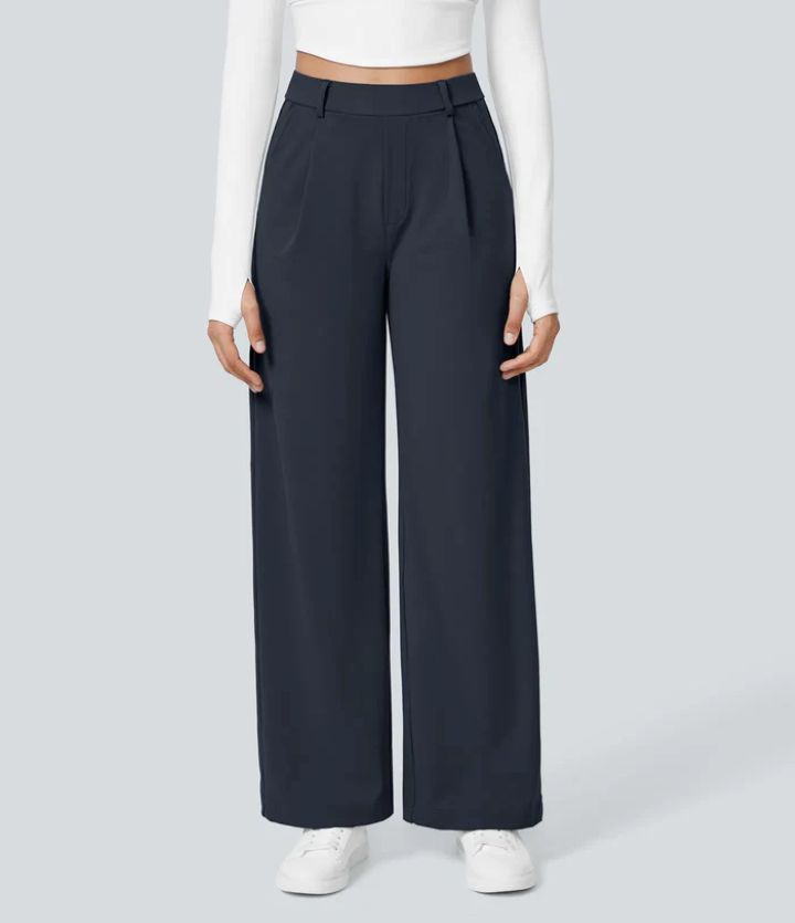 Elara – Elegant Wide-Leg High-Waist Pants