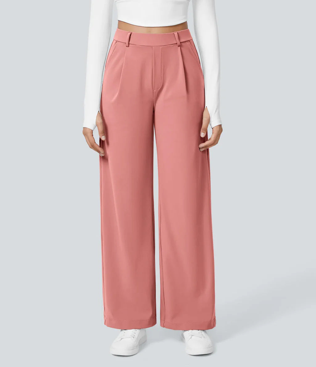 Elara – Elegant Wide-Leg High-Waist Pants