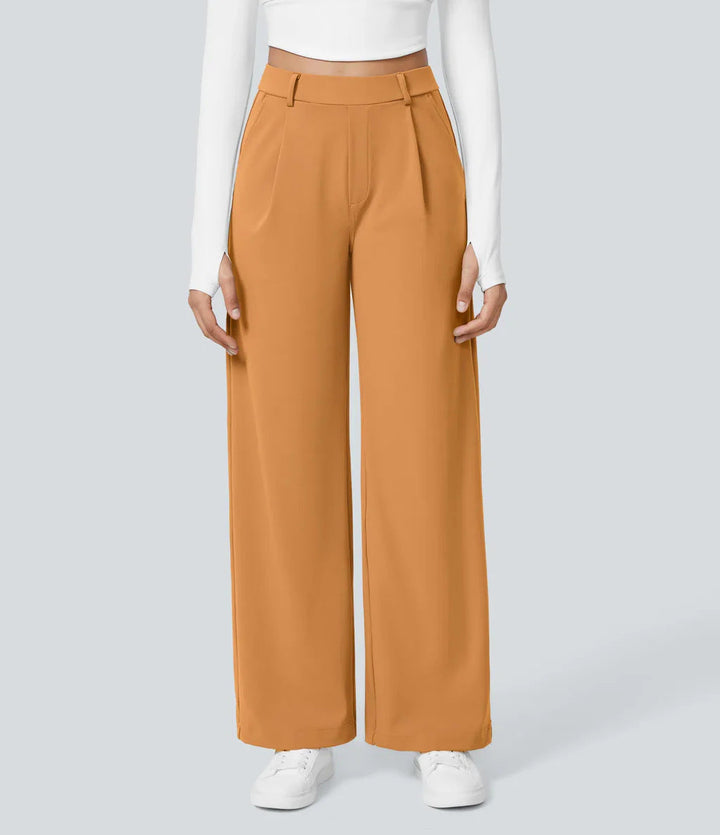 Elara – Elegant Wide-Leg High-Waist Pants