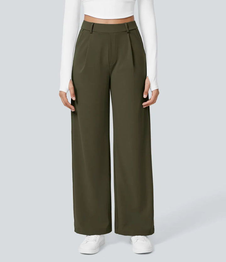 Elara – Elegant Wide-Leg High-Waist Pants