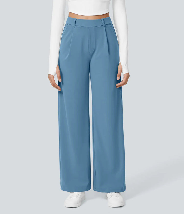Elara – Elegant Wide-Leg High-Waist Pants