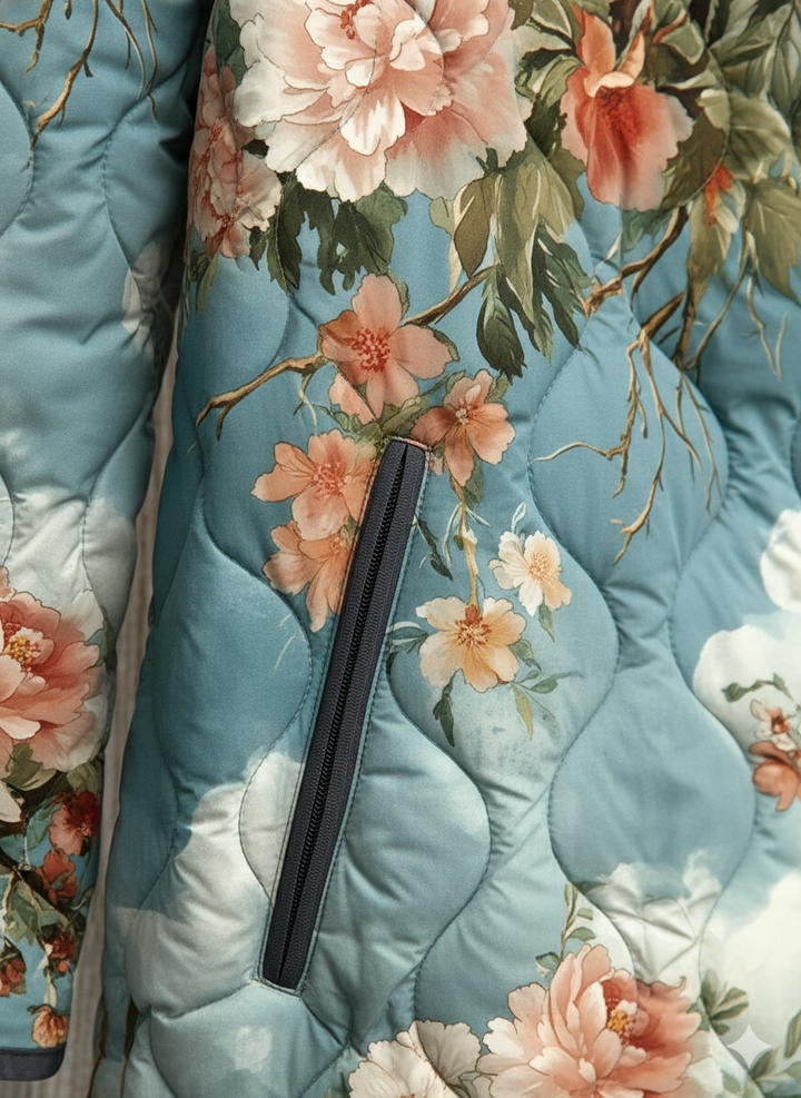 Women’s Vintage Floral Garden Quilted Jacket