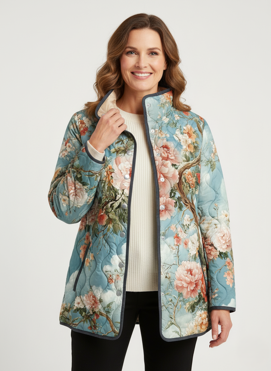 Women’s Vintage Floral Garden Quilted Jacket