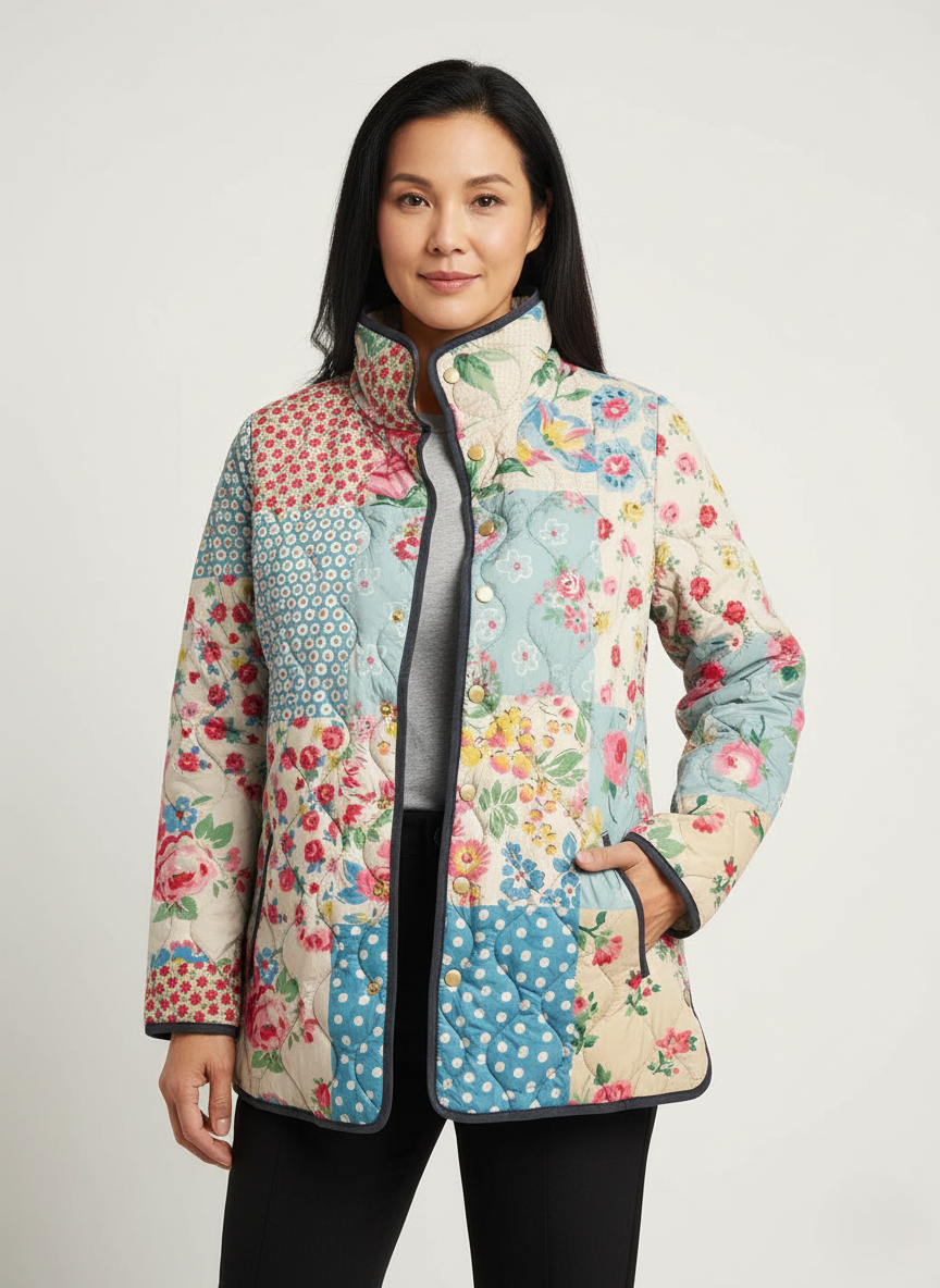 Women's Vintage Patchwork Floral Quilted Jacket