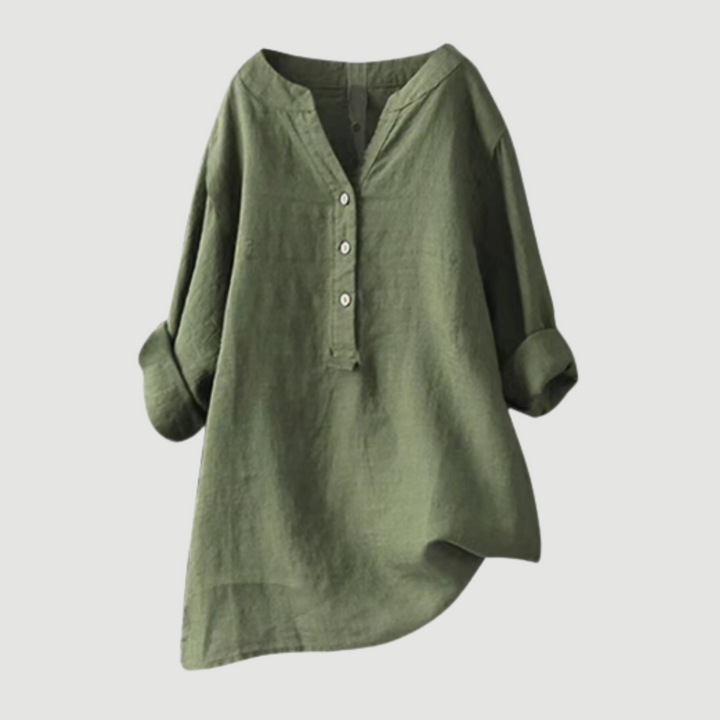 Linea – Light Linen Tunic with Buttons