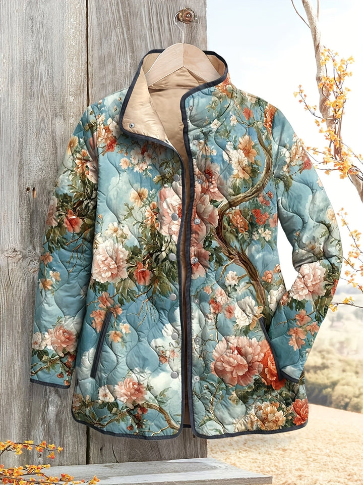 Women’s Vintage Floral Garden Quilted Jacket