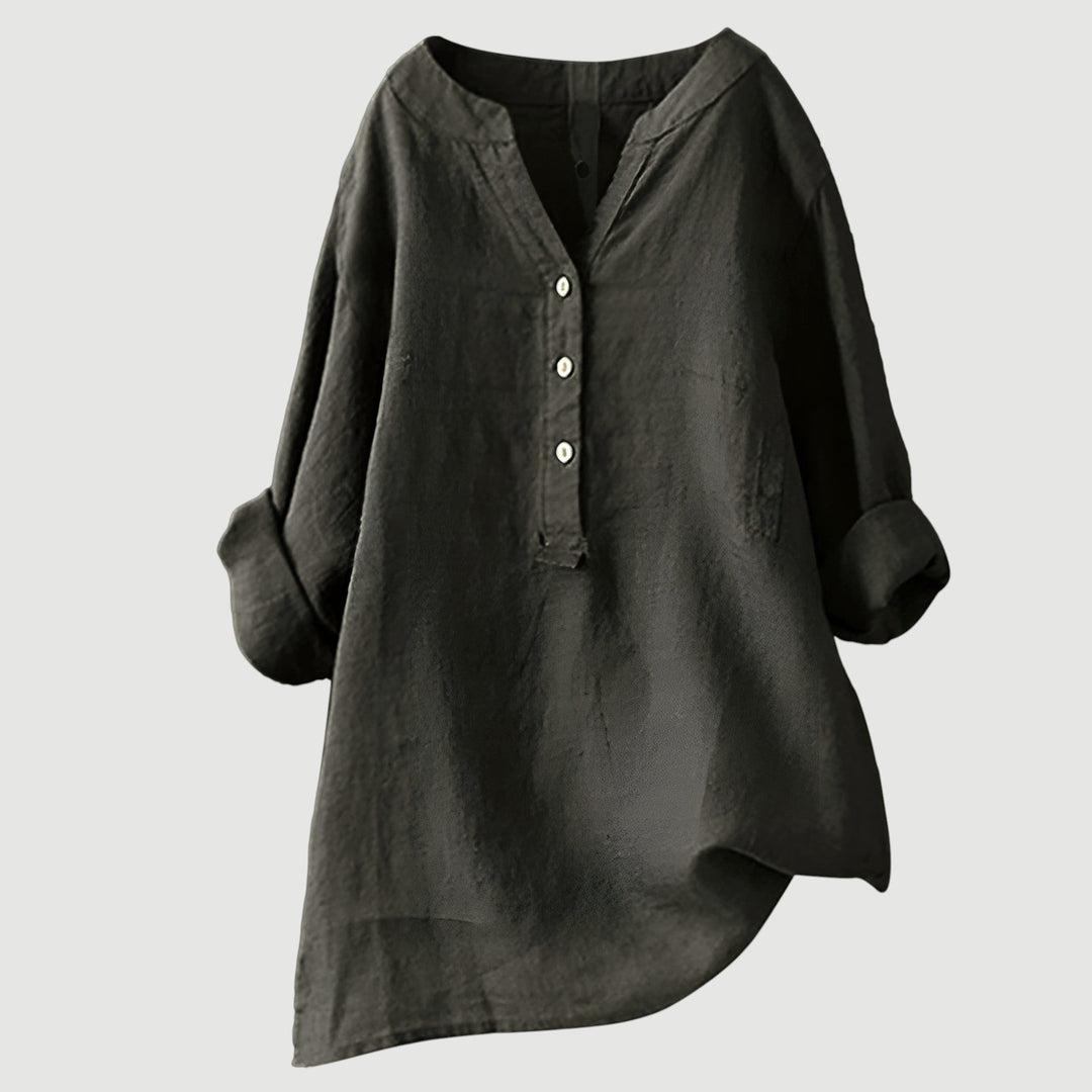 Linea – Light Linen Tunic with Buttons