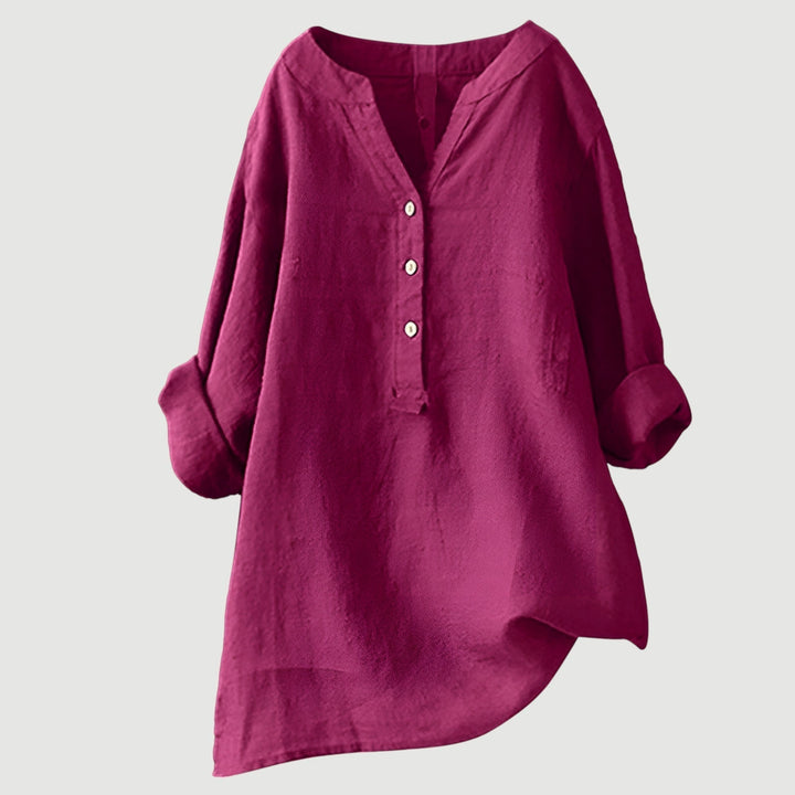 Linea – Light Linen Tunic with Buttons
