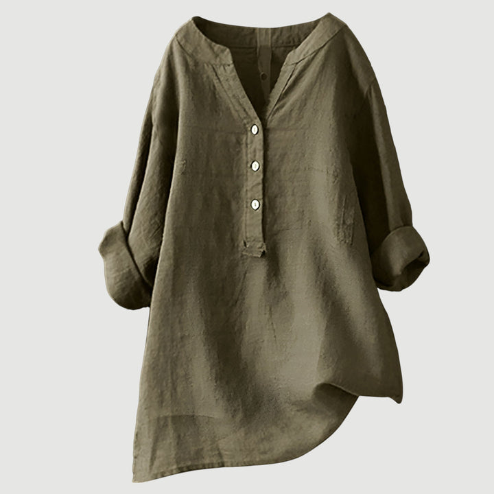 Linea – Light Linen Tunic with Buttons
