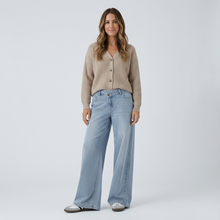 Arden – Casual women's wide-leg jeans in multiple colors