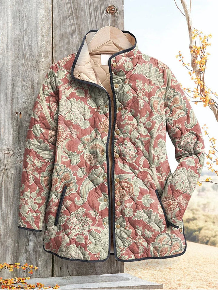 Women's Vintage Tapestry Floral Quilted Jacket