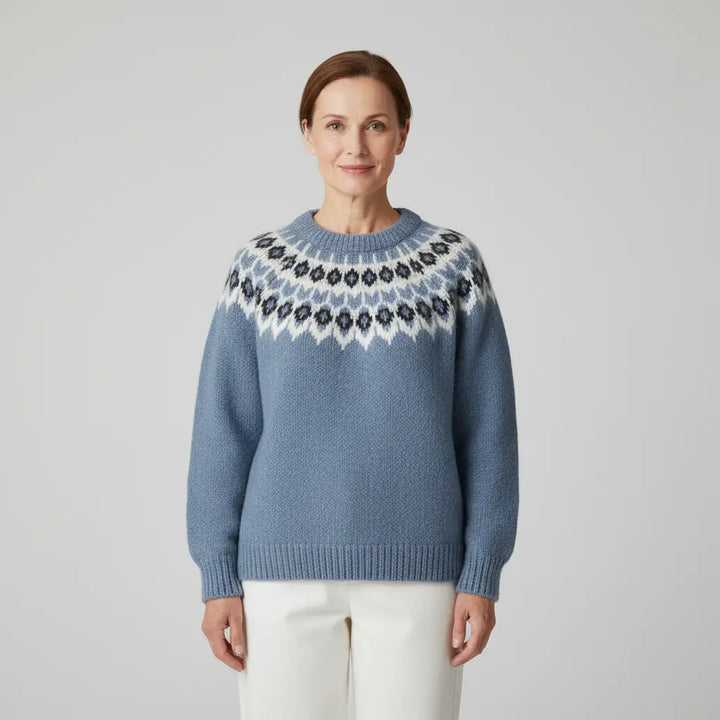 Sophie | Fashionable jacquard sweater