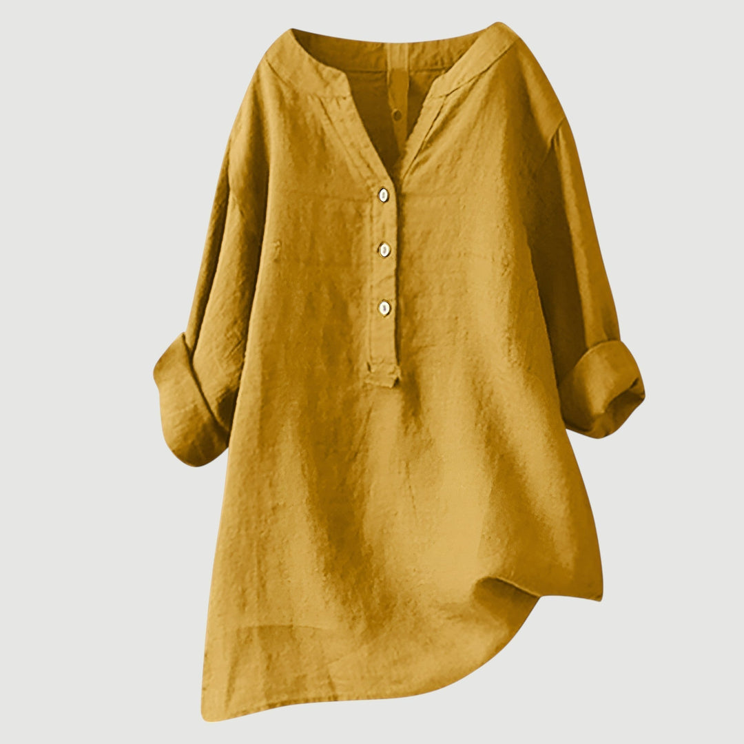 Linea – Light Linen Tunic with Buttons