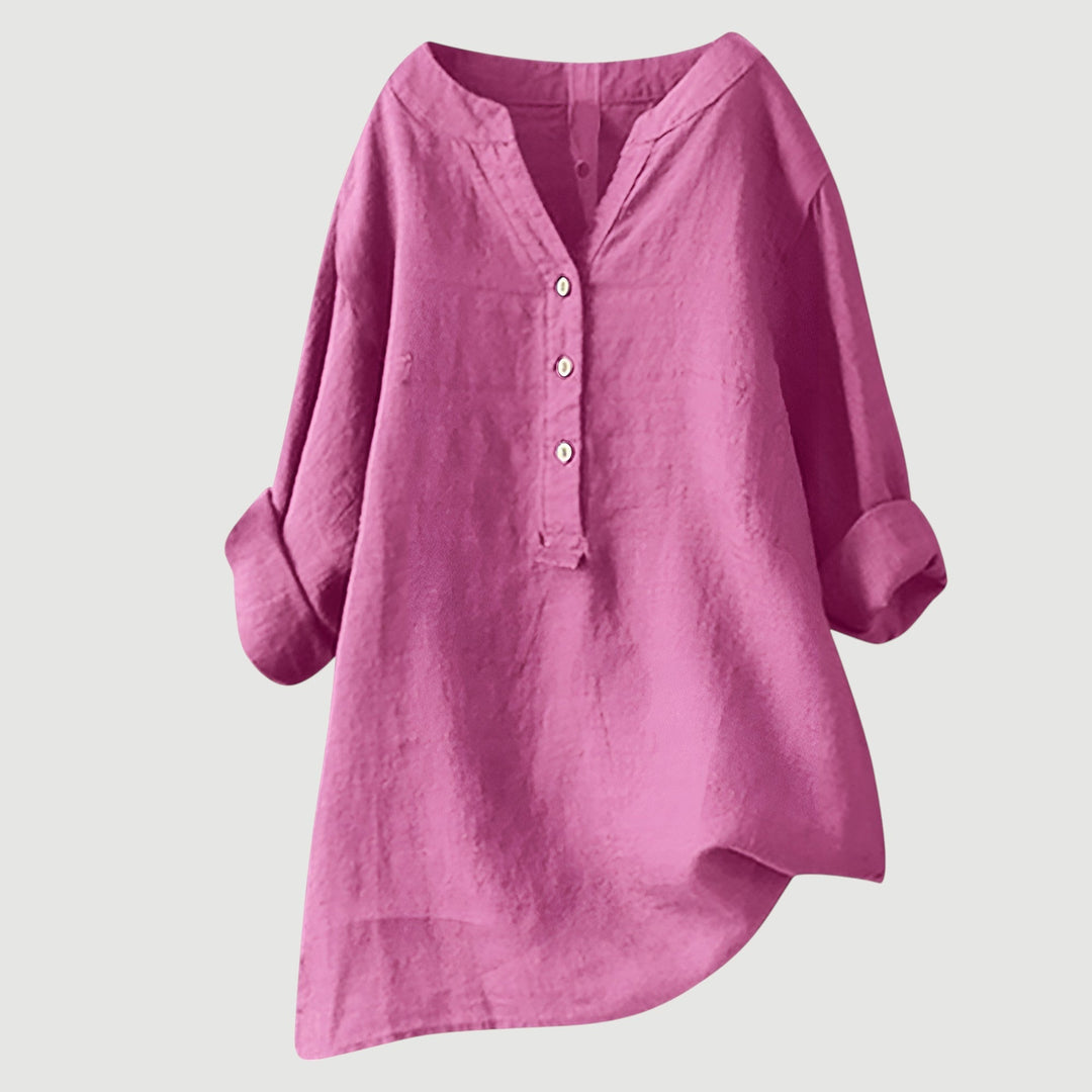 Linea – Light Linen Tunic with Buttons